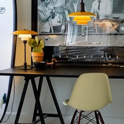Louis Poulsen PH 3½-2½ Bordlampe, grøn af Poul Henningsen><noscript><img width=