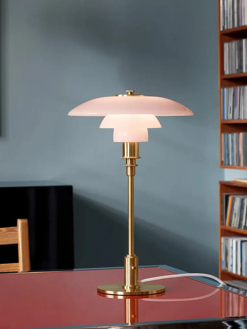 Louis Poulsen PH 3/2 Bordlampe, messing metalliseret fra> Skrivebordslamper|Spots