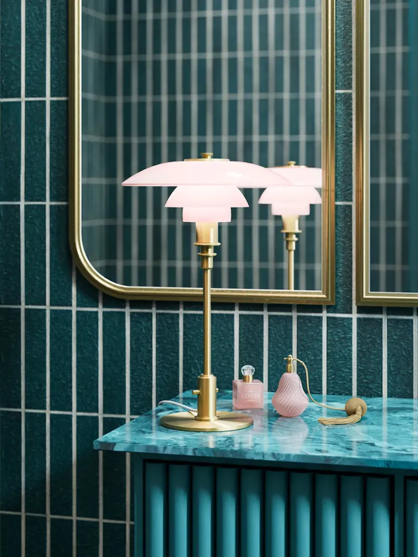 Louis Poulsen PH 3/2 Bordlampe, messing metalliseret fra> Skrivebordslamper|Spots