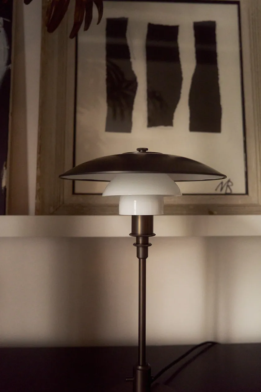 Louis Poulsen PH 3/2 Bordlampe, messing metalliseret fra> Skrivebordslamper|Spots