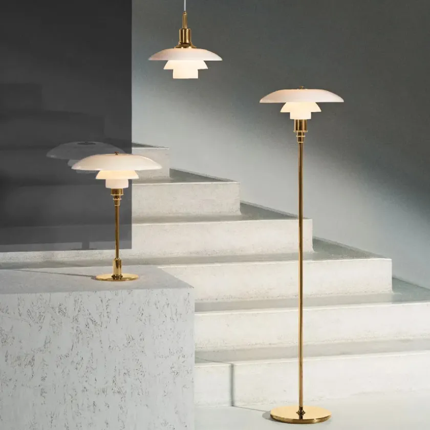 Louis Poulsen PH 3/2 Bordlampe, messing metalliseret fra> Skrivebordslamper|Spots