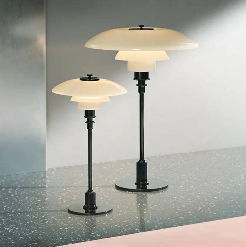 Louis Poulsen PH 3½-2½ Glas Bordlampe, højglansforkromet fra> Spots