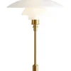 Louis Poulsen PH 3½-2½ Glas Bordlampe, messing metalliseret fra> Spots