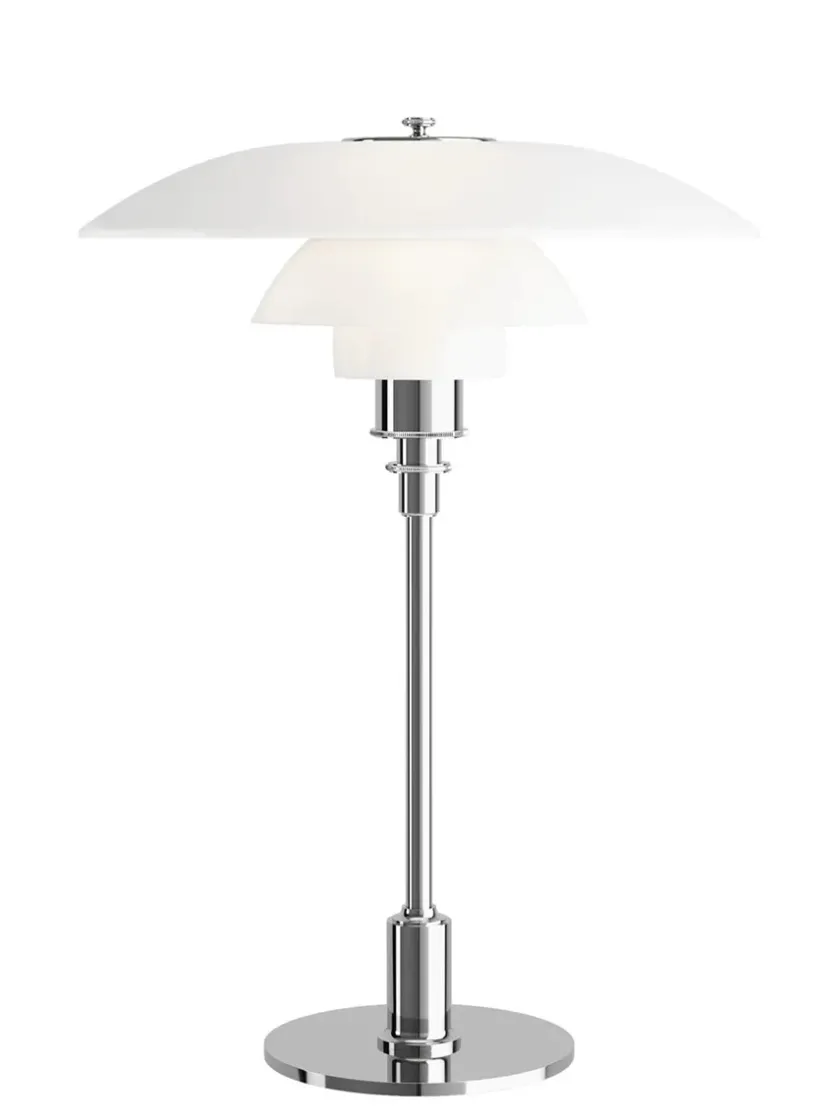 Louis Poulsen PH 3½-2½ Glas Bordlampe, sort metalliseret fra> Spots