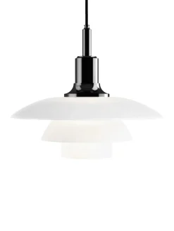 Louis Poulsen PH 3½-3 Glas Pendel, sort metalliseret fra> Pendler|Spots