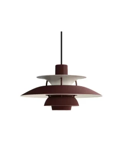 Louis Poulsen PH 5 Mini Pendant, Monochrome Burgundy af Poul Henningsen><noscript><img width=