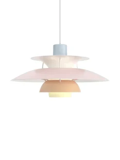 Louis Poulsen PH 5 pendel, Pastel Blue Rose Peach af Poul Henningsen> Pendler|Spots