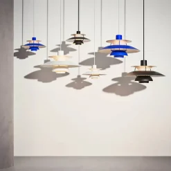 Louis Poulsen PH 5 pendel, Pastel Oyster Blue Rose af Poul Henningsen><noscript><img width=