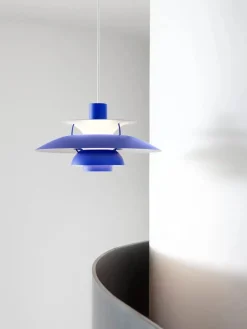 Louis Poulsen PH 5 pendel, Pastel Oyster Blue Rose af Poul Henningsen><noscript><img width=