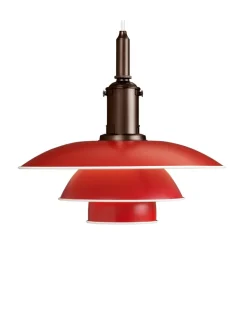 Louis Poulsen PH 3½-3 Pendel, rød af Poul Henningsen> Pendler|Spots