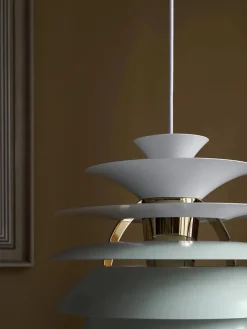 Louis Poulsen PH Snowball, dusty green/chrome af Poul Henningsen><noscript><img width=