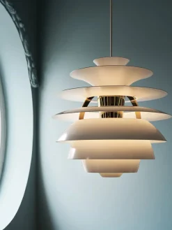 Louis Poulsen PH Snowball, soft white/brass af Poul Henningsen><noscript><img width=