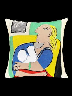 Poulin Design Picasso Femme Dans Un Fauteuil Jaune pude fra> Puder Og Plaider|Puder