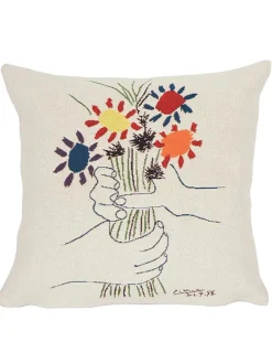 Poulin Design Picasso Fleurs Et Mains pude fra> Puder Og Plaider|Puder