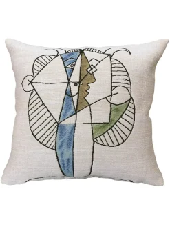 Poulin Design Picasso Tête de Faune Chevelu pude fra> Puder Og Plaider|Puder