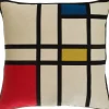 Poulin Design Piet Mondrain Composition II Pude fra> Puder Og Plaider|Puder