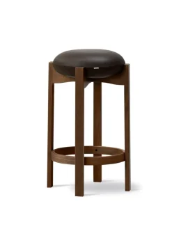 Fredericia Furniture Pioneer Bar Stool, lacquered oak/zero 0001 fra><noscript><img width=