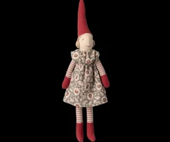 Maileg Pixy size 1 nissepige med Winter Mint dress, med magnet hænder og fod fra 2025> Nisser