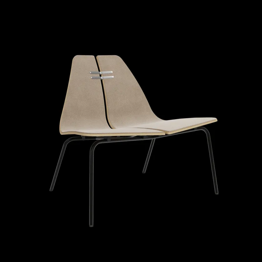 Fritz Hansen PK23 forsidepolstret, Walnut af Poul Kjærholm> Lænestole