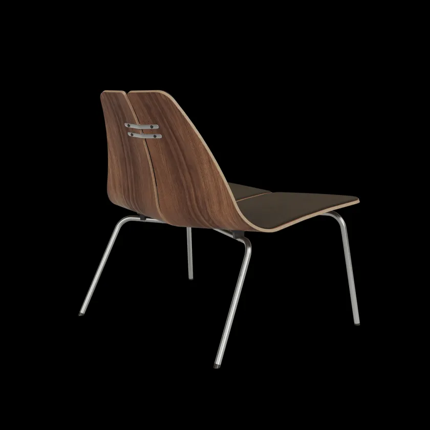 Fritz Hansen PK23 forsidepolstret, Walnut af Poul Kjærholm> Lænestole