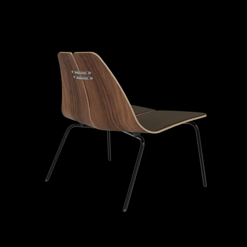 Fritz Hansen PK23 forsidepolstret, Walnut af Poul Kjærholm> Lænestole