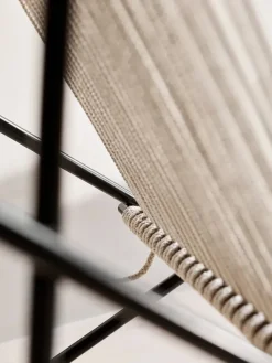 Fritz Hansen PK4 Loungestol i natur, stålstel af Poul Kjærholm><noscript><img width=