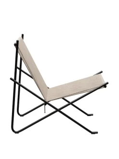 Fritz Hansen PK4 Loungestol i natur, stålstel af Poul Kjærholm><noscript><img width=