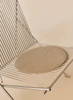 Fritz Hansen PK4 Loungestol i natur, stålstel af Poul Kjærholm><noscript><img width=