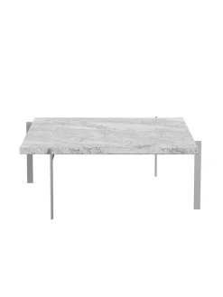 Fritz Hansen PK61 Sofabord Jubilæumsudgave, grey-white marmor af Poul Kjærholm> Sofaborde
