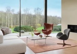 Fritz Hansen PK61 Sofabord Jubilæumsudgave, grey-white marmor af Poul Kjærholm> Sofaborde