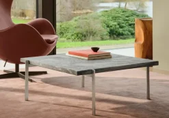 Fritz Hansen PK61 Sofabord Jubilæumsudgave, grey-white marmor af Poul Kjærholm><noscript><img width=