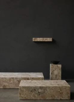 Audo Copenhagen Plinth Shelf Grey Kendzo marmor fra><noscript><img width=