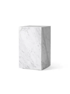 Audo Copenhagen Plinth Tall White Carrara marmor fra> Sideborde Og Små Borde