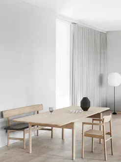 Fredericia Furniture Post Spisebordsstol, sædepolstret max 95 læder fra> Spisebordsstole