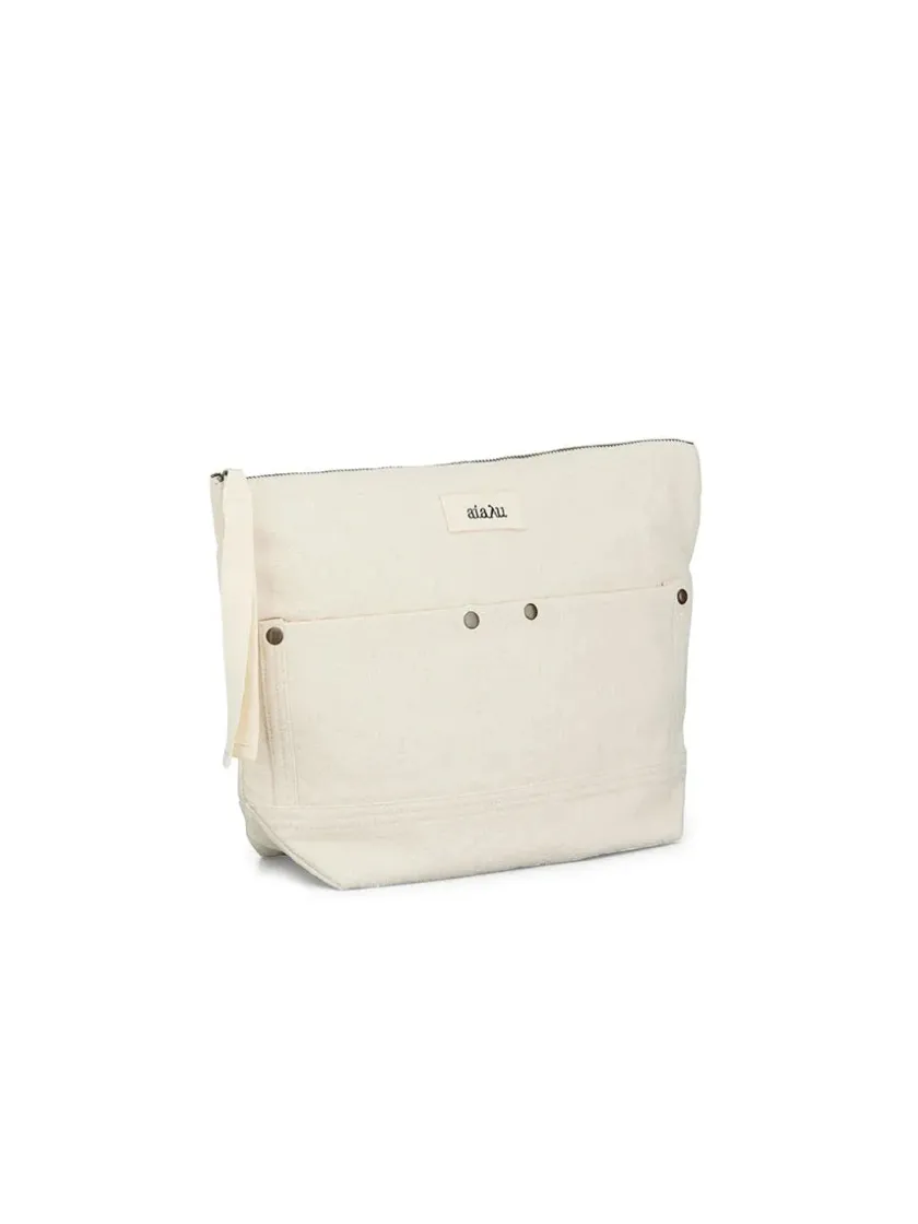 Aiayu Pouch Pocket Canvas, pure ecru fra> Toilettasker|Toilettasker