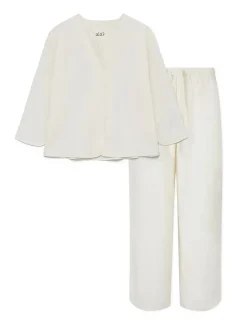Aiayu Pyjamas Poplin, pure ecru fra> Tøj|Tekstiler Til Soveværelset