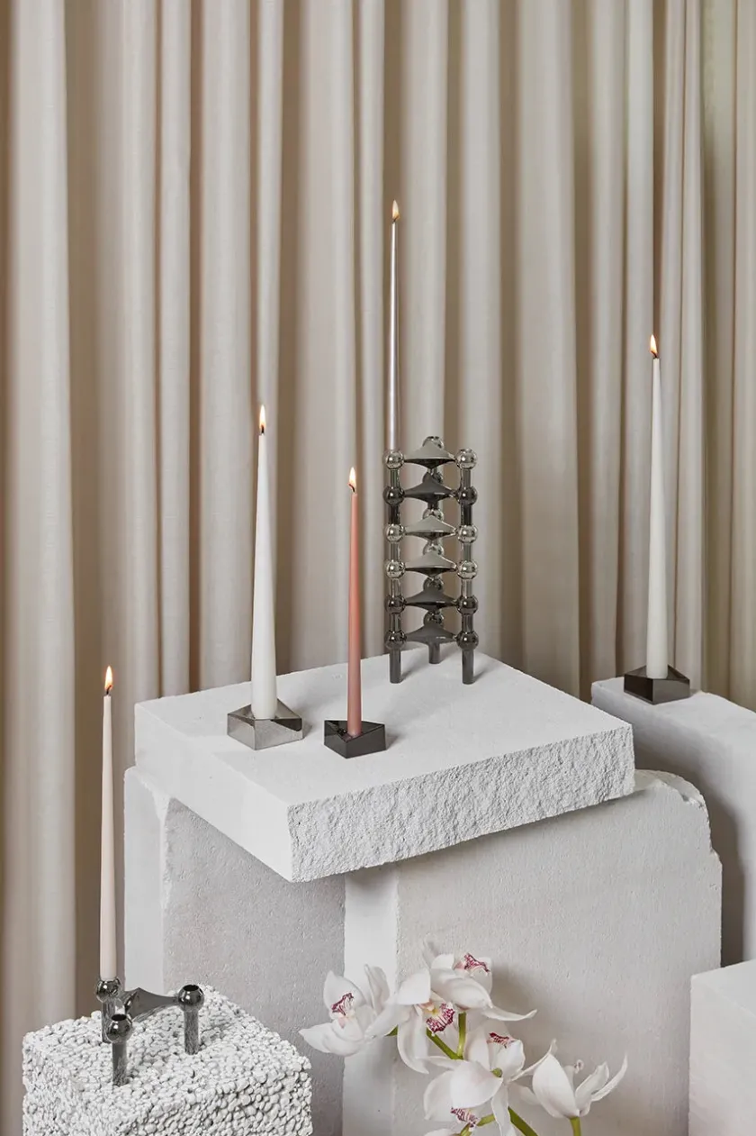 STOFF Nagel Reflect Lysestage, krom fra> Lysestager