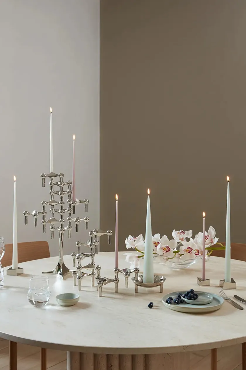 STOFF Nagel Reflect Lysestage, sort krom fra> Lysestager