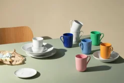 Lyngby Porcelæn Rhombe krus m. hank, blå fra> Service