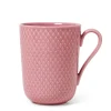 Lyngby Porcelæn Rhombe krus m. hank, rosa fra> Service