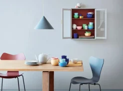 Lyngby Porcelæn Rhombe krus, mørk blå fra> Service