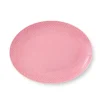 Lyngby Porcelæn Rhombe oval fad, rosa fra> Service