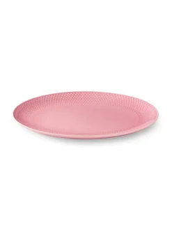Lyngby Porcelæn Rhombe oval fad, rosa fra><noscript><img width=