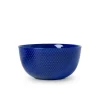 Lyngby Porcelæn Rhombe skål, mørk blå Ø22 cm fra> Service