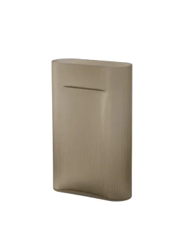 Muuto Ridge Vase, taupe frosted glass fra> Vaser