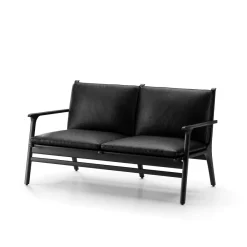 Stellar Works Rén Lounge sofa 2. pers natur eg, sort læder fra><noscript><img width=