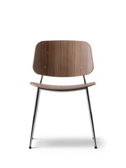Fredericia Furniture Søborg Stol, stålstel af Børge Mogensen> Spisebordsstole