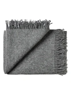Silkeborg Uldspinderi Season Plaid, dark nordic grey fra> Puder Og Plaider