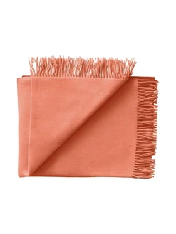 Silkeborg Uldspinderi Secret Plaid, coral/amber fra> Puder Og Plaider
