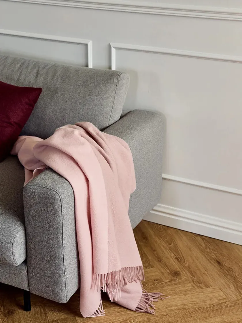 Silkeborg Uldspinderi Secret Plaid, coral/amber fra> Puder Og Plaider